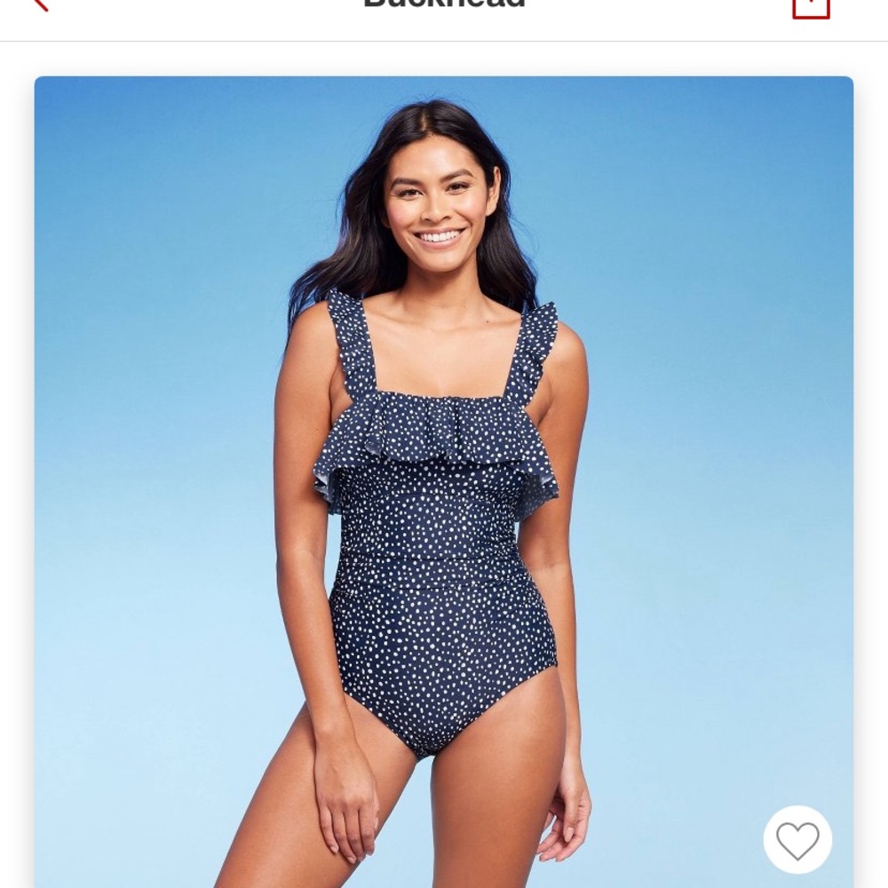 NWT - Target Women’s Ruffle Full Coverage One Piece Swimsuit - Kona Sol